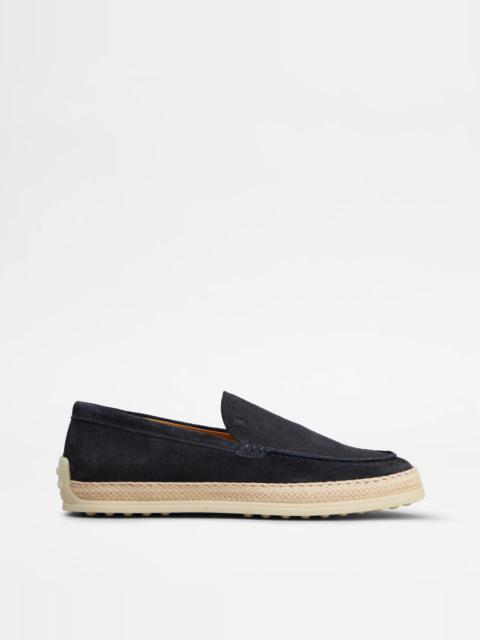 SLIPPER LOAFERS IN SUEDE - BLUE