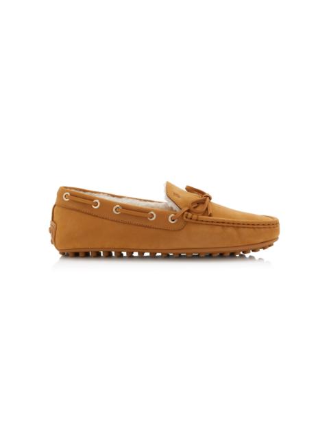 Shearling Boat Shoes tan