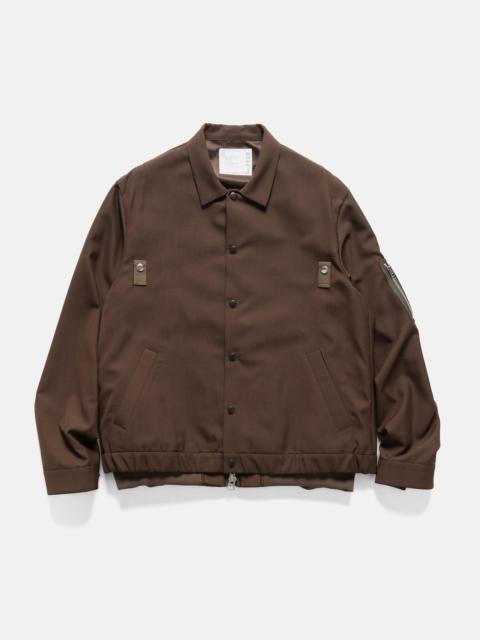 Suiting x Nylon Twill Blouson Brown