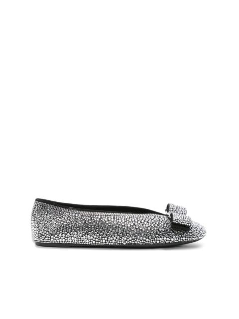 crystal-embellished ballet flat
