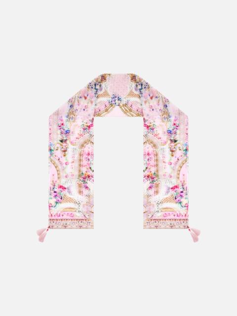 LONG SILK CRINKLE CHIFFON SCARF