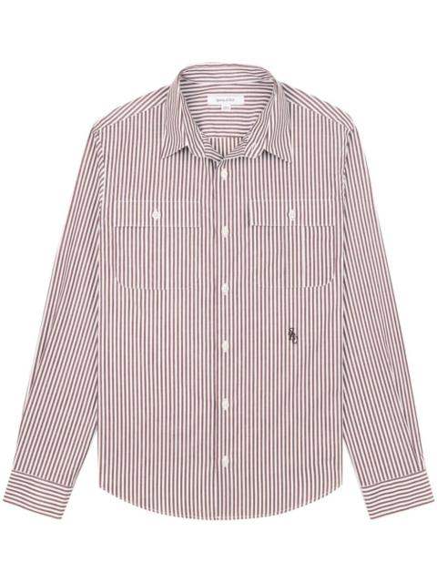 SRC Utility stripe-print cotton shirt