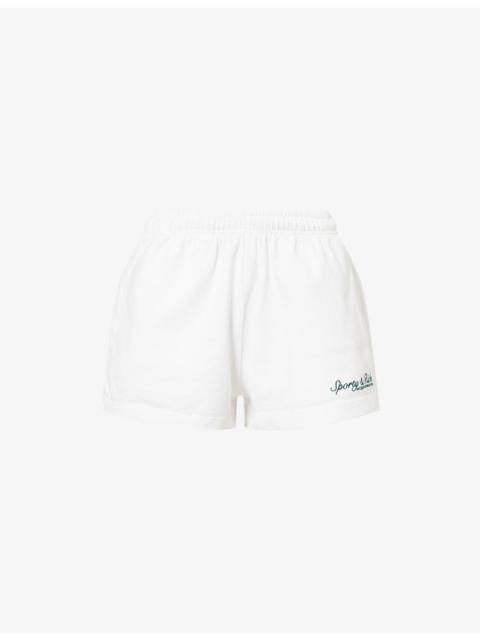 Syracuse Embroidered Cotton-Jersey Shorts
