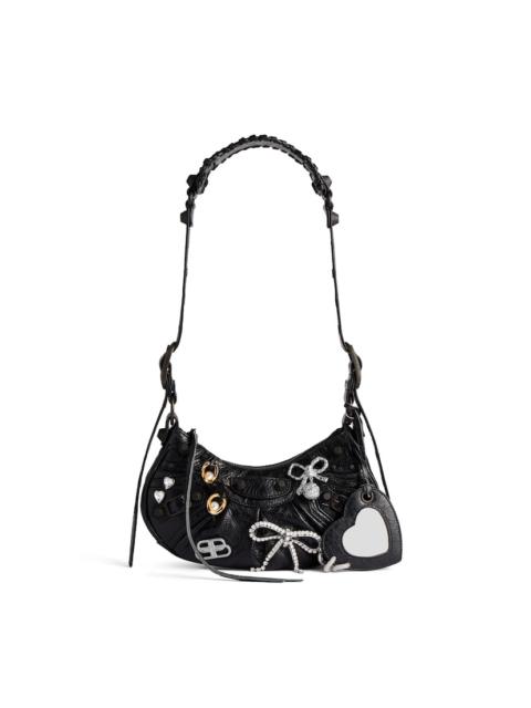 Women's Le Cagole Xs Shoulder Bag With Pins  in Black