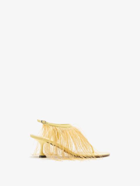 Tee Thong Feather Sandals in Slick Nappa