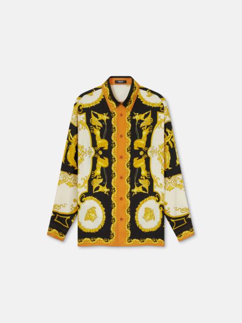 Printed Silk Twill Regular Shirt