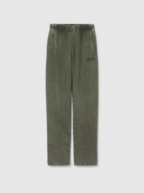 Embroidered cotton jogging pant