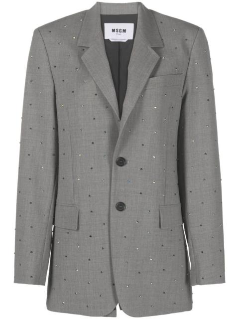 notched-lapel single-breasted blazer