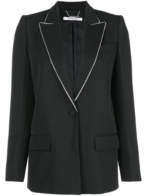 embellished lapel blazer