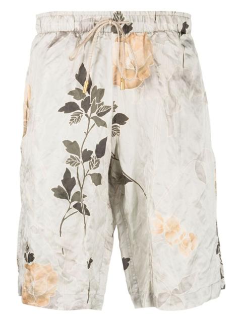 floral-print swim shorts