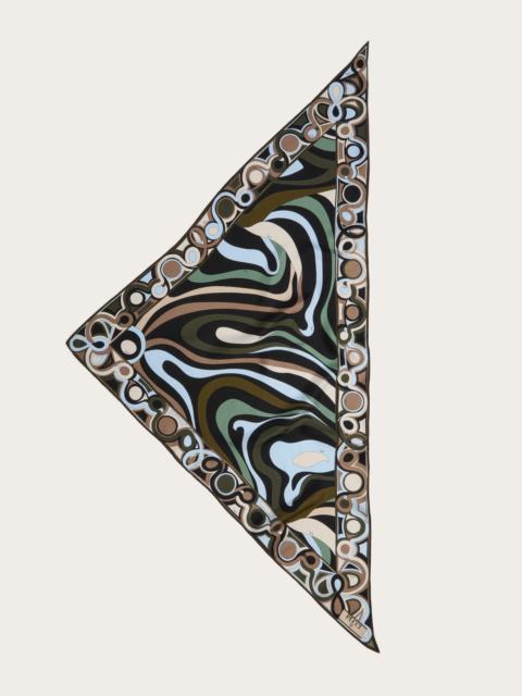 MARMO PRINT SILK TRIANGLE SCARF