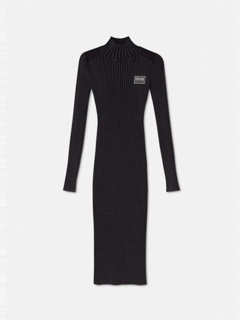 Logo Ribbed Midi Dress