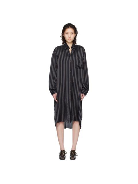 Navy Shirt Midi Dress