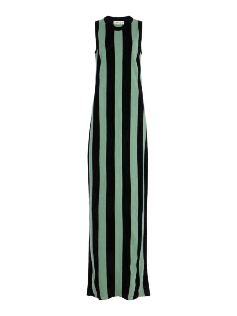 Jeanne Merino Wool Gown stripe