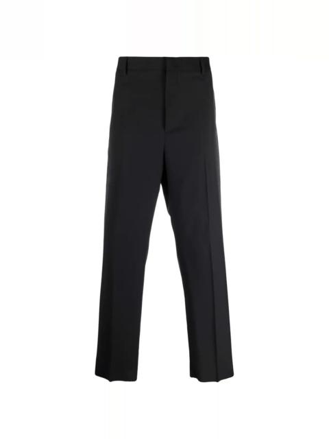 straight-leg tailored trousers