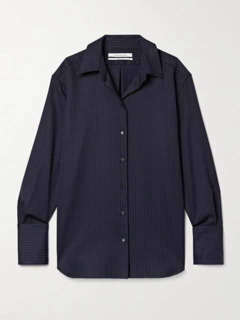 Pinstriped Wool-blend Shirt