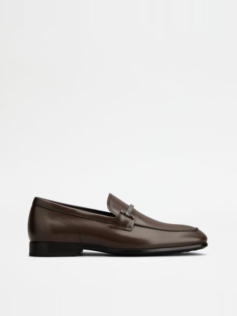 LOAFERS IN LEATHER - BROWN