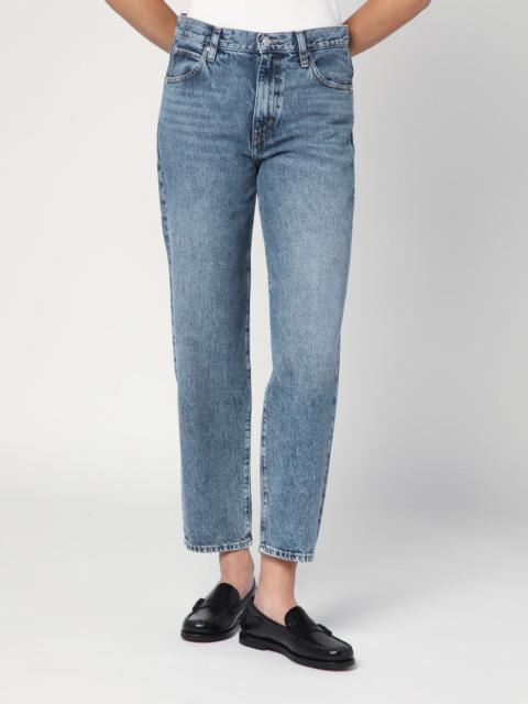 Light blue washed-effect jeans