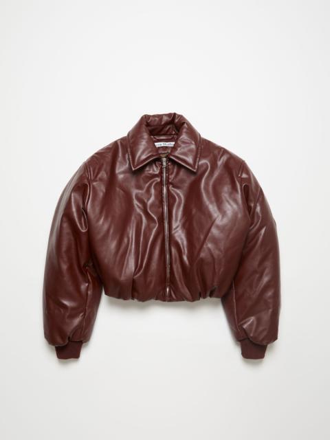 Coated bomber jacket - Dark burgundy