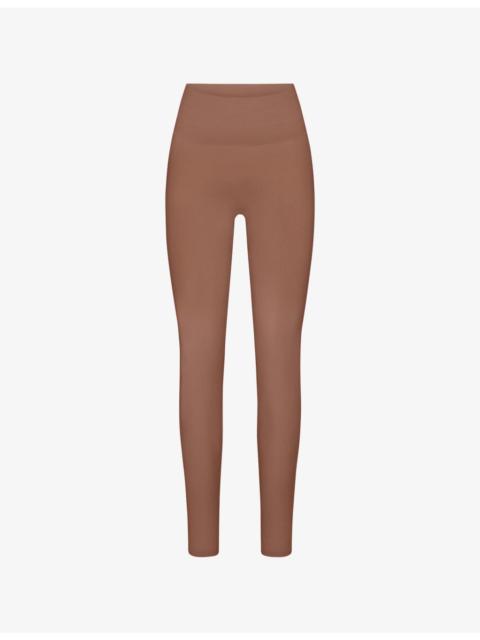 High-Waisted Ribbed Wool-Blend Leggings