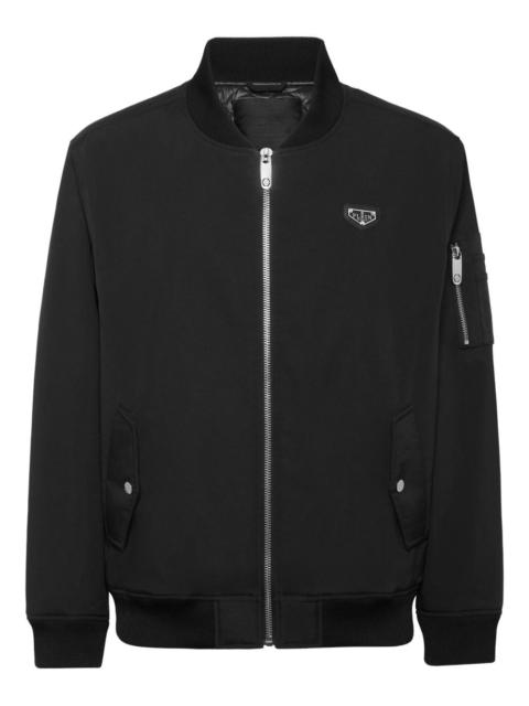 logo-plaque bomber jacket