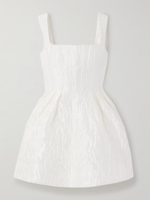 Vanilla Dreams Pleated Cloqué Mini Dress