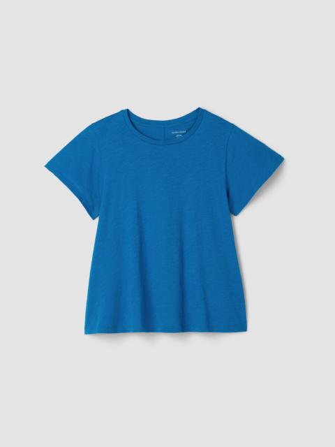 Organic Cotton Slubby Jersey Crew Neck Tee