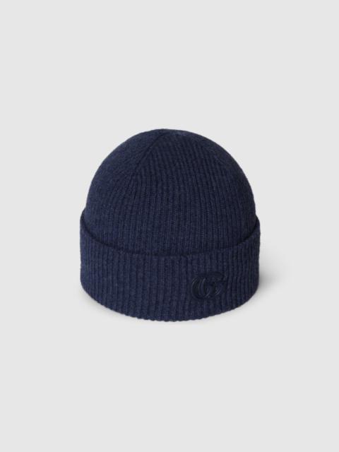 Cashmere hat with patch