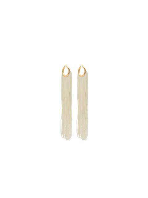hoops fringe earrings