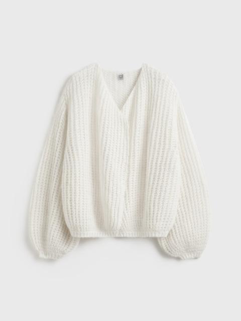 Puffed cardigan off-white