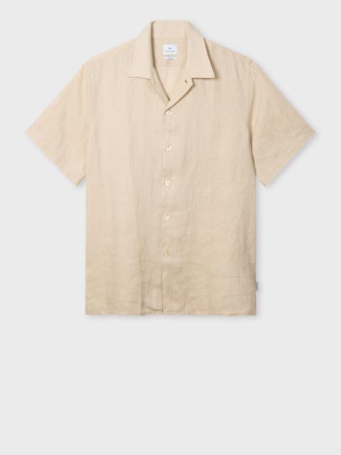 Casual-Fit Piece-Dyed Ecru Shirt
