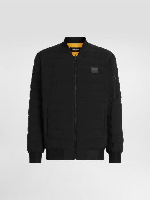 Quilted bomber jacket