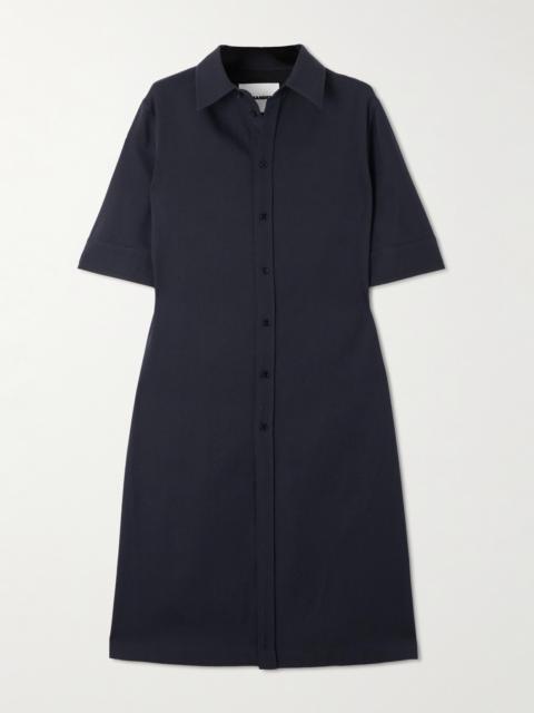Wool Shirt Midi Dress