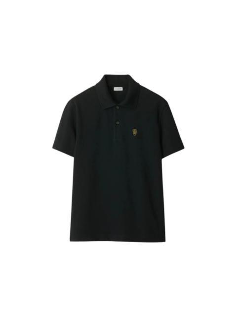Burberry Logo Embroidered Regular Fit Polo Shirt 80998821 Coal