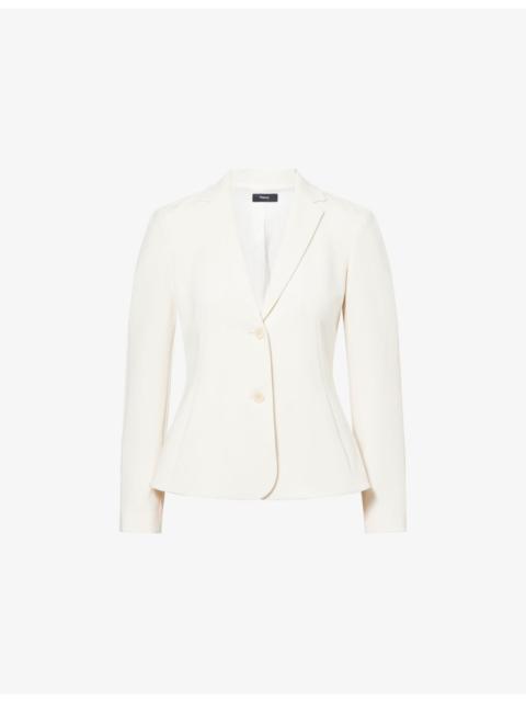 Shaped Single-Breasted Crepe Blazer