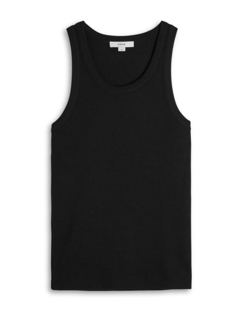 Vince Ribbed Cotton-blend Tank