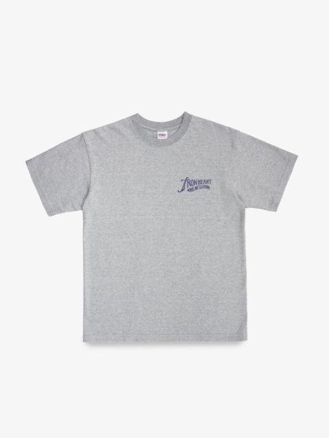 7.5OZ PRINTED LOOPWHEEL CREW NECK T-SHIRT - GREY