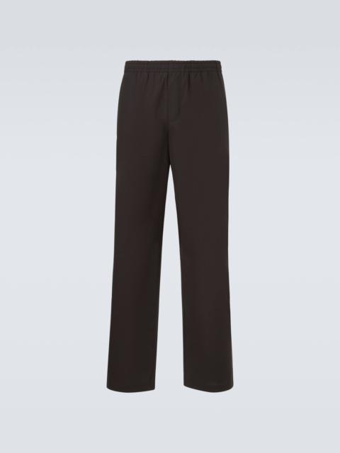 Cotton straight pants