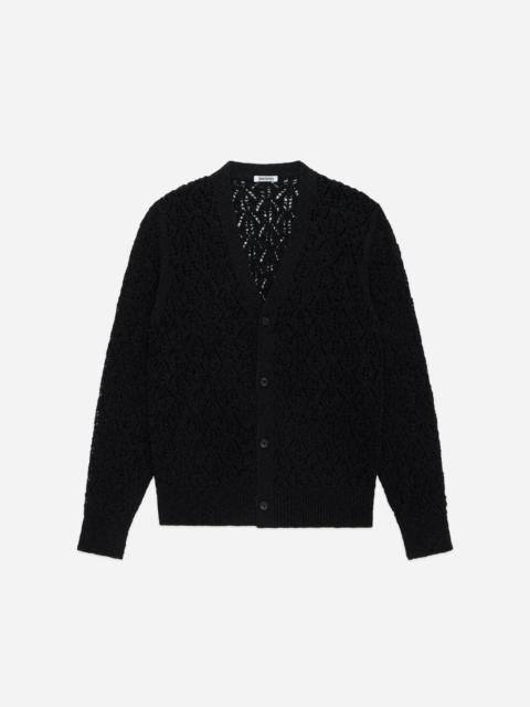 Classic Cardigan - Black Flamme Lace Knit