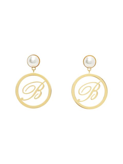 Gold Faux-Pearl Earrings
