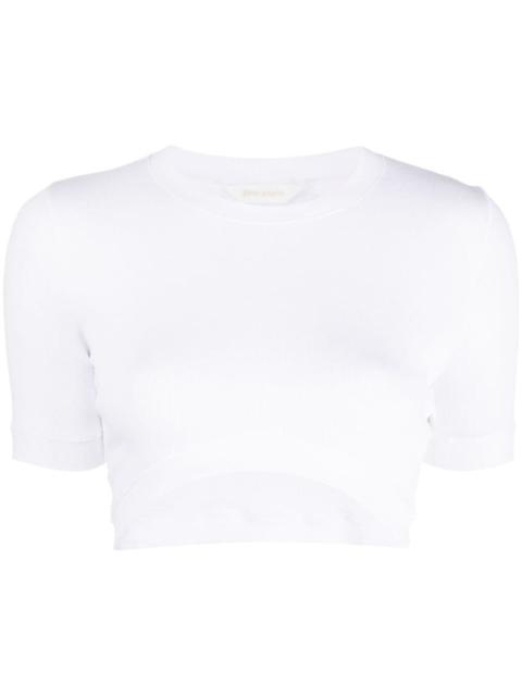 logo-patch cropped T-shirt