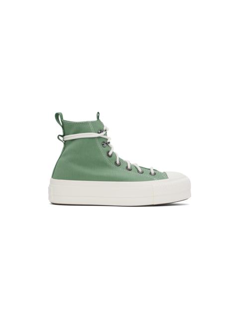 Green Chuck Taylor All Star Lift Platform Utility Sneakers