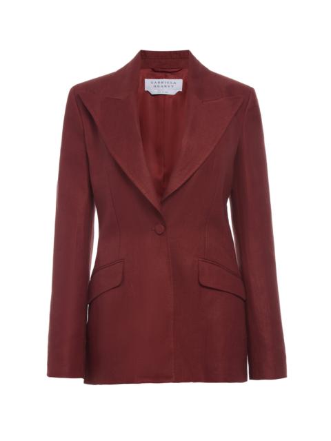 Leiva Blazer in Burnt Sienna Linen Twill