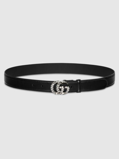 GG Marmont thin belt with crystals