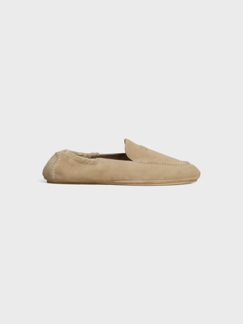 CELINE ADAM LOAFER WITH TRIOMPHE IN SUEDE CALFSKIN
