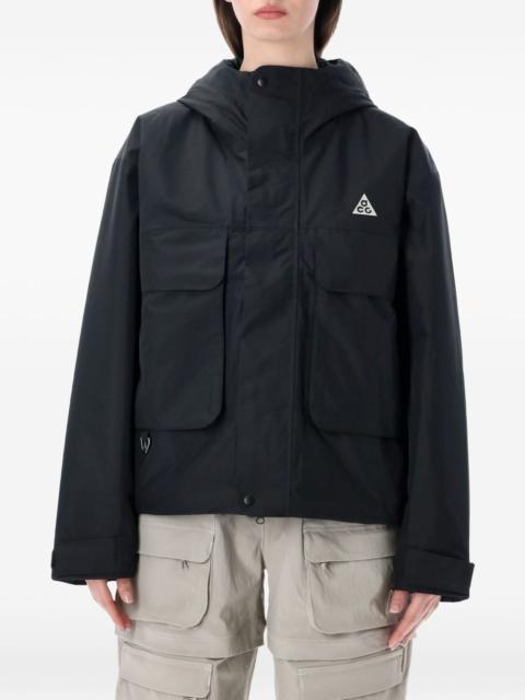hooded flap-pocket jacket