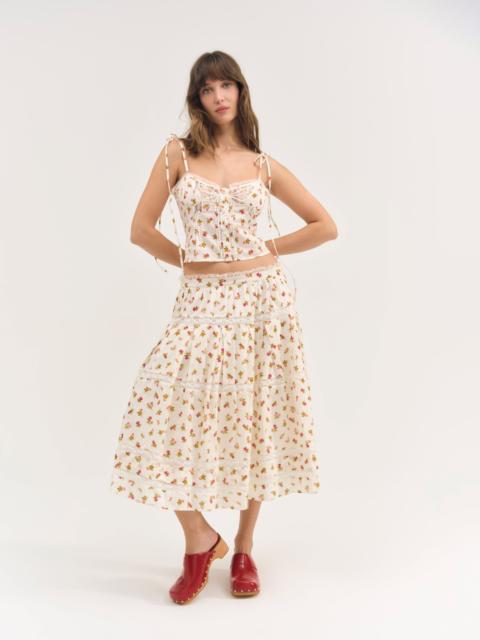 Adahlia Floral Midi Skirt