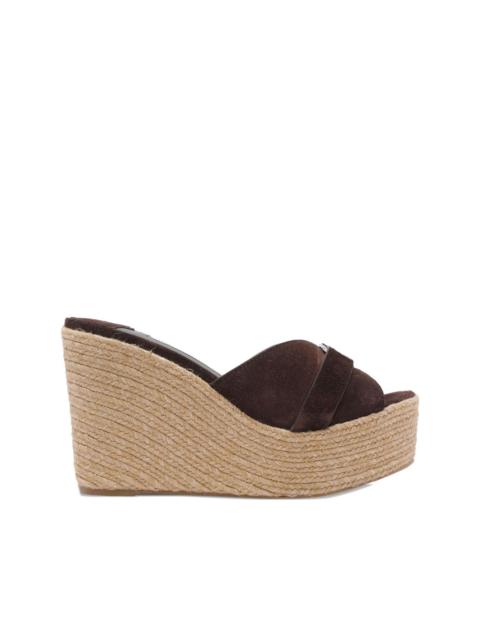 100mm Leda wedge sandals