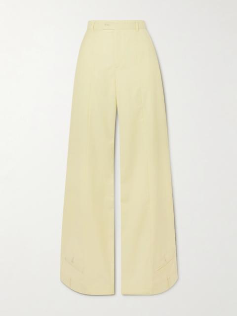 Upside-down Wool-blend Wide-leg Pants