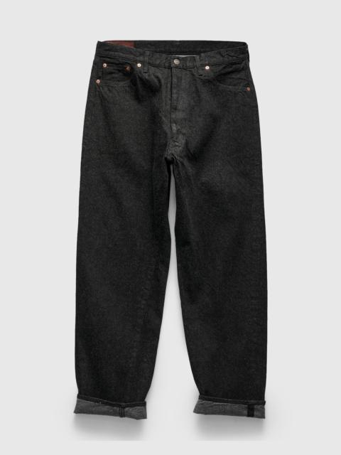 5P Zipper Front Denim Pants in Black One Wash